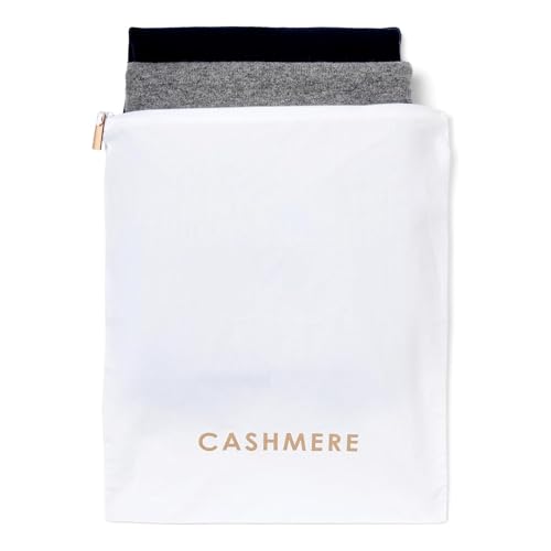 Cashmere Wool Sweater Storage Bag Pouch Set with integrated Cedar Wood - style: Cashmere