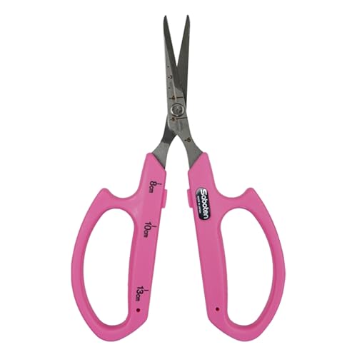 Saboten Stainless Steel Angled Blade Trimming Scissors Pink PT-13 160mm Precision Gardening Bonsai and Floral Shears Made in Japan - color: Pink, size: Stainless Steel Angled Blade