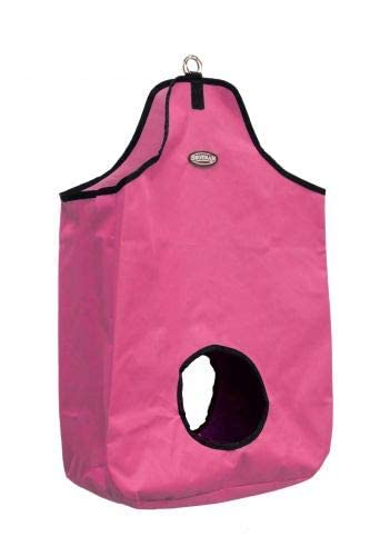 Showman Double Open Nylon Hay Bag - color: Pink