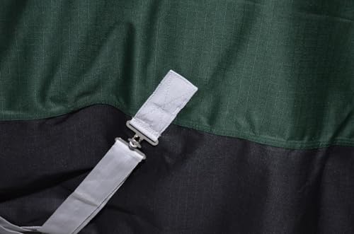1200D Waterproof Light Weight Poly (100g Fill) Horse Winter Turnout Blanket with Standard Neck AT010002 (Green, 81") - color: Green, size: 81"