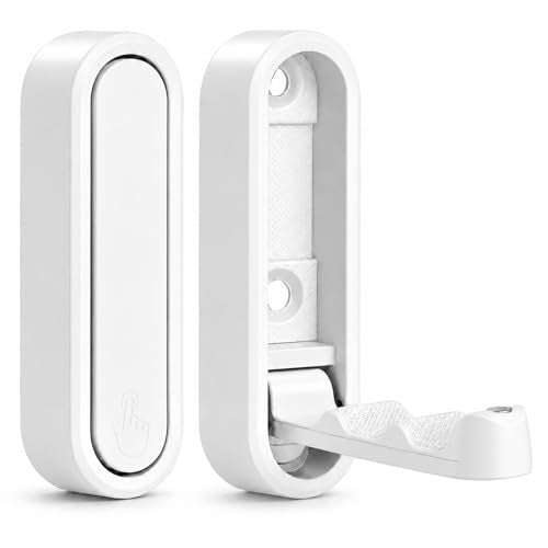 Foldable Wall Hooks, 2 Pack White Heavy Duty Coat Hooks, Screw Mounted - color: White, size: 2 Pack