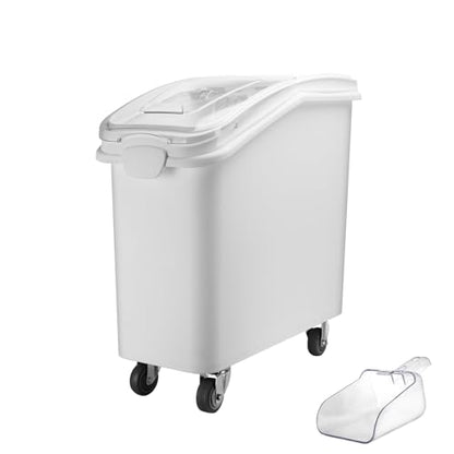 Ingredient Storage Bin,21 Gallon Dispenser Bin with Scoop for Dry Food, Sugar, Baking Supplies,Kitchen Rice Cereal Flour Bin,BPA Free,Pet Food Storage Container,Dog Cat Birds Food (21 Gallon) - size: 21 Gallon