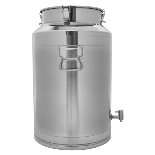 Milk Can with Spout, 20-Gallon Milk Jug Container with Sealed Lid - size: 2560 Ounces