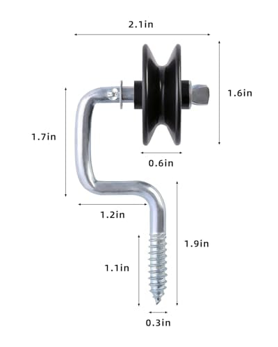8 PCS Farm Electric Fence Wood Post Insulators, Self-Tapping Screw-in Roller Insulators for Polyrope