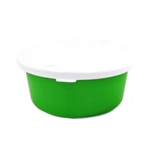 Correct Connect Mini 1 Gallon Horse Feed Storage Bowl with Snap Lid, Feed Container for Treats and Supplements, BPA Free Food Grade Feed Bucket, Stackable (Lime Green) - color: Lime Green