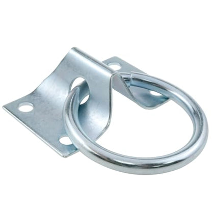 AYLIFU Hooks for Hanging Horse Trailer Accessories Silver with Screws 2-Inch for Wall-Mounted Ring Hook Equestrian Cross Strap Ring 1PCS