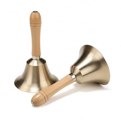 2 Pack Super Loud Solid Brass Hand Call Bell, 3.15 Inch - size: 2 Pack - 3.15 inch