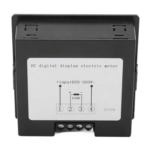 Voltmeter LCD Screen DC 6-200V 20A Power Monitor with Alarm Function Energy Meter for Voltage, Current, kWh Tracking Overload Protection(Z3-20A)