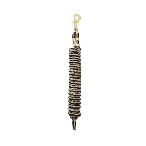 Weaver Leather Poly Lead Rope, Black/Tan/Wheat, Small