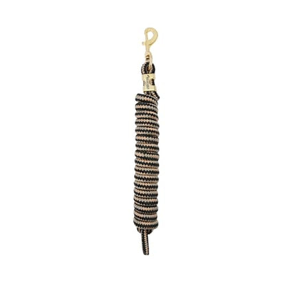 Weaver Leather Poly Lead Rope, Black/Tan/Wheat, Small