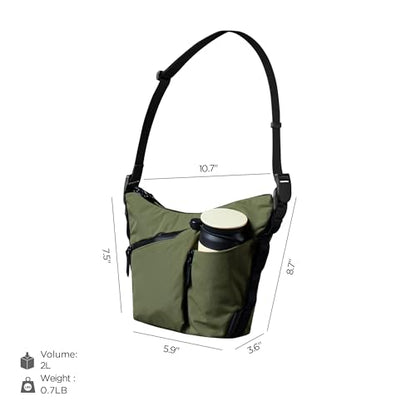 ALPAKA Flow Satchel Crossbody Sling Bag - color: Green-2l