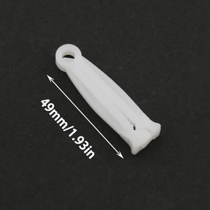 TAODAN 50PCS 5cm Length White Plastic Fixture Disposable Animal Umbilical Cord Clamp Suitable for Puppies Kittens Cattle Livestock Sheep