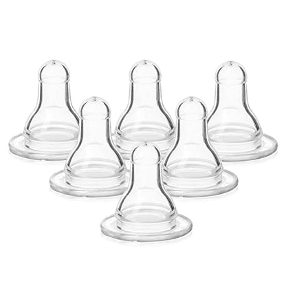 Evenflo Feeding Classic BPA-Free Silicone Fast Flow Nipples - 8 Months+, 6 Pack,Clear,6 Count (Pack of 1) - size: 6 Count (Pack of 1), style: Fast Flow