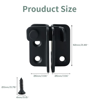 Mooche Flip Latch Gate Latch with Padlock Hole, Black-1Pack 2.48"*2.08" - color: Black, size: 1 pack-Stainless Large size