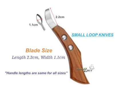 Farrier Loop Knives Hoof Knife-Premium Hoof Care Tool for Professional Farriers,Ergonomic Design for Easy Hoof Trimming, 3PC Set for Precision Hoof Grooming and Maintenance