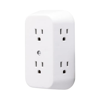 GE Outlet Extender, 6 Outlet Multi Plug Wall Power Splitter - size: 1 Pack