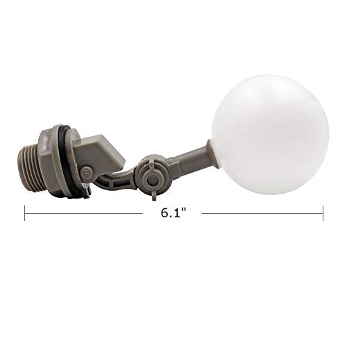 2 Pcs Float Valve 1/2 or 3/4 Water Float Valve with Adjustable Arm Automatic Fill for Livestock Water Tank Fountains (3/4 Inch) (Pack of 2) - size: 3/4 Inch (Pack of 2)