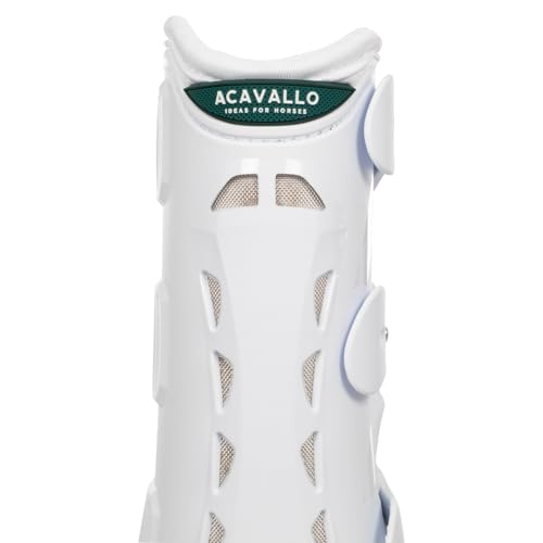 Acavallo Anatomical Front Dressage Boots, Large Size, White