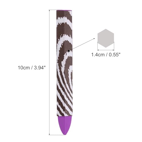 PATIKIL Lumber Marking Crayons, 6 Pack 4"x0.55" Hex Wax Tire Marker Crayons Purple - color: Purple