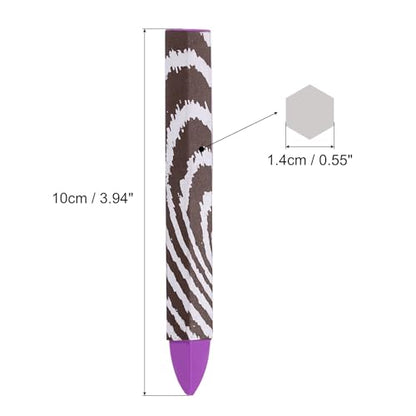 PATIKIL Lumber Marking Crayons, 6 Pack 4"x0.55" Hex Wax Tire Marker Crayons Purple - color: Purple