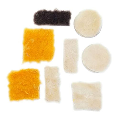 SLC Shearling Wool Buffing Pads for Leatherworking 8 Pack