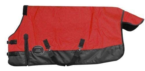Showman Pony/Yearling 36"- 40" 1200 Denier Waterproof & Breathable Turnout Sheet - color: Red