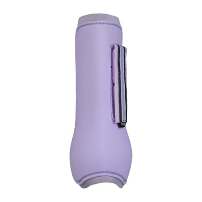 HORZE Adepto Open Front Tendon Boots | Durable Shell with Neoprene Lining - Languid Lavender Purple - Pony - color: Languid Lavender Purple, size: Pony