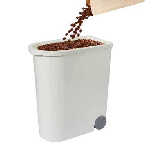 Airtight Pet Food Storage Container, Holds 30 Lbs - color: White, size: 30 lbs