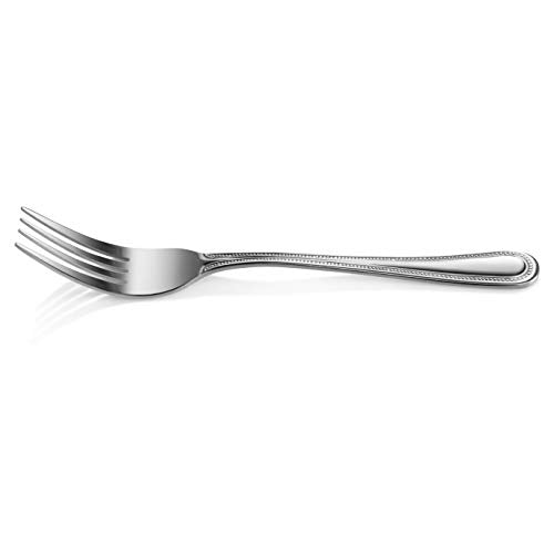 New Star Foodservice Bead Pattern 18/0 Stainless Steel Dinner Fork, 7.7-Inch, Set of 12, Commercial Grade - size: Dinner Fork (7.7-Inch)