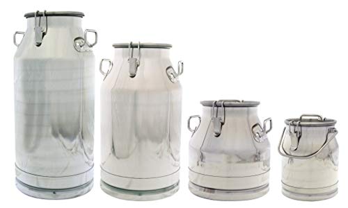 Stainless Steel Milk Transport Cans with Strong, Sealed Lid and Optional Spigot (5 Gallon, with Spigot)) - color: Including Spigot, size: 5 Gallon
