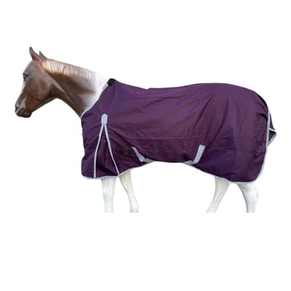 1200 Denier Horse RAIN Sheet | Horse RAINSHEET (Waterproof & Breathable) (Plum-Grey, 76)