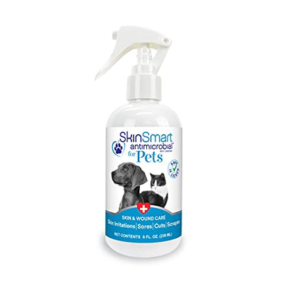 SkinSmart Antimicrobial Wound Care for Pets, Hypochlorous Acid Spray, 8 oz