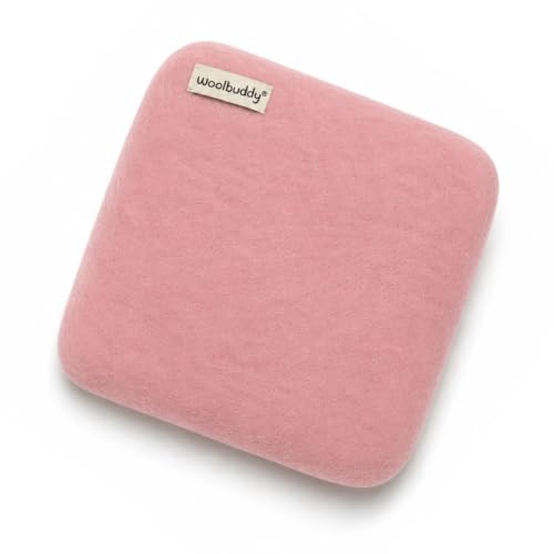 Woolbuddy Needle Felting Mat 10 x 10 x 1.5 Inch (Pink), Pure Wool Felt Pad - color: Pink