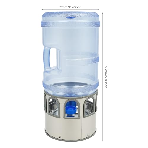 Poultry Chicken Water Heater, 80W Heated Chicken Waterer 5 Gallon with 32 °F-122°F Temperature Adjustable, 9 Drinking Windows & LED Display Screen, Poultry Water Deicer for Winter