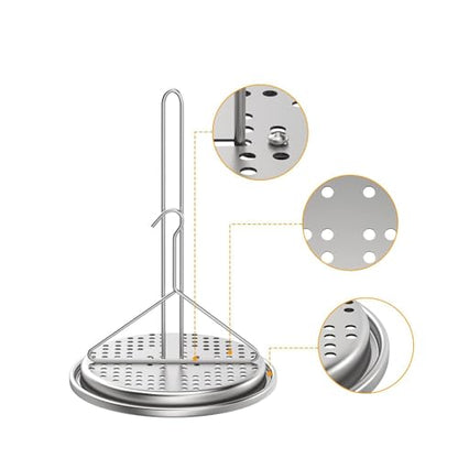 Food Grade Steel Turkey Roast Rack Turkey Stand Turkey Fryer Rack Kit Vertical Chicken Roast Fryer Turkey Stand Turkey Fryer Hanger - color: red