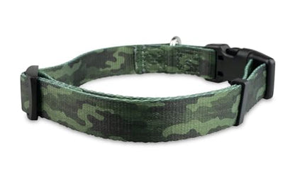 Limeloot Camo Dog Collar, Adjustable Camouflage Pattern Dog Collar for Male and Female Dogs, Small - color: Camo, size: Small