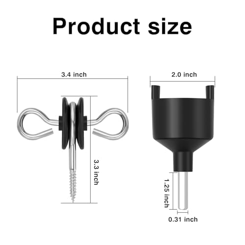 25Pcs Electric Fence Wood Post Anchors Screw-in Gate Hooks