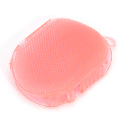 Jeffers Equine Two Sided Massage Groomer Tool for Horses, Dual Sided Rubber, Gentle Side for Face & Legs, Firm Side for Body Cleaning, Bathing Tool for Dirt & Loose Hair, Post Ride Care - Pink