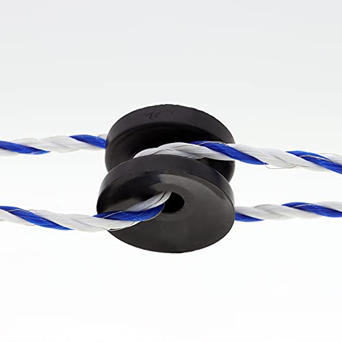 20Pcs Black Circular Ring Corner Post Electric Fence Insulator