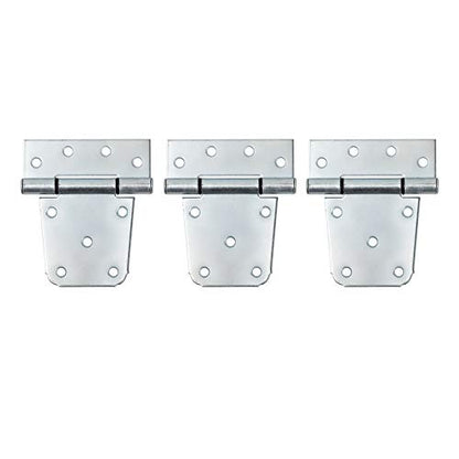 3-1/2" Heavy Duty Gate Hinges, 6 Pack T Strap Hinge, Zinc Plated - color: 6 Pack - Zinc
