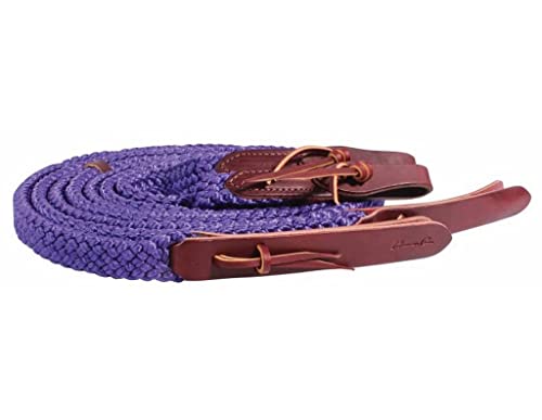 Professional's Choice Sports Medicine Products Quiet Control Braided Roping Reins Horse Training Equipment 9' - size: Split
