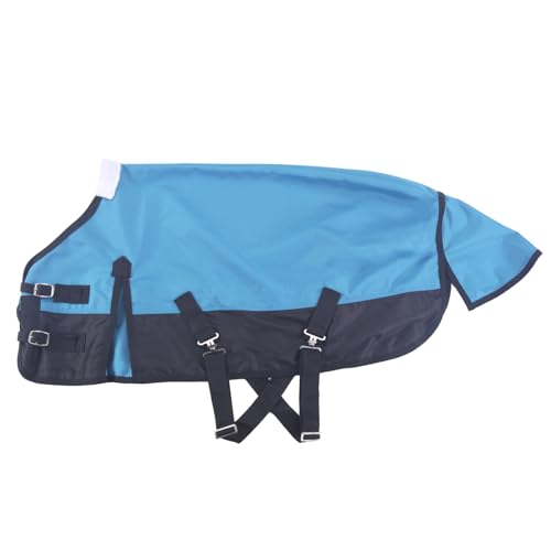 1200D Mini Horse/Pony Blanket 0g No-Fill Waterproof Turnout Sheet - color: Peacock Blue, size: 66"