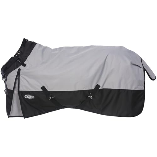 TOUGH1 1200D Turnout Blanket with SNUGGIT, 300-G, Grey, 69-in - color: Grey, size: 69In