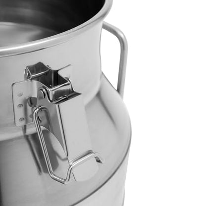 Milk Can Water Jug Coffee Canister Stainless Steel Bucket Milk Jug W/Independent Embedded Silicone Sealed Lid Easy to Use and Clean Storage (20L/5.25 Gallon) - color: 20L/5.25 Gallon