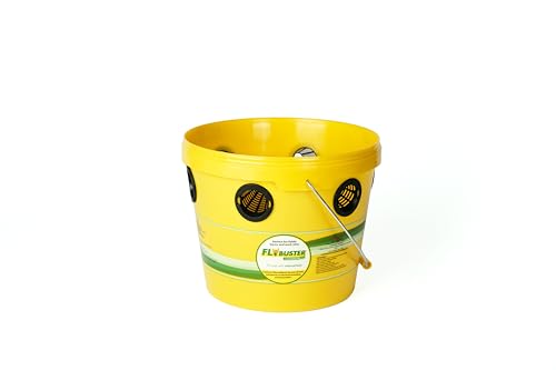 Flybuster Fly Trap | Outdoor Device for Catching Flies | 10-Liter Commercial Size | Comes with One Flytrap and 2 Bait Packets | 2,000,000 Fly Capacity | Non-Toxic | Child & Pet Safe - size: Commercial (1-Pack)