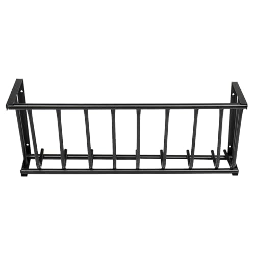 Hay Feeder Goat,40.8" Long Wall Mounted Horse Feeder Holder,Large Capacity Livestock Feeding,Heavy-Duty Steel Goat Hay Rack,Blanket Holder,Multiple Sided Feeding Rack for Sheep,Cattle, Goats, Black
