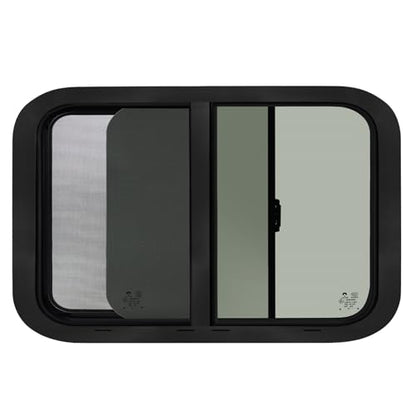 30"W x 20"H RV Windows for Cargo Trailer Camper,Tinted Horizontal Sliding - size: 30"W x 20"H