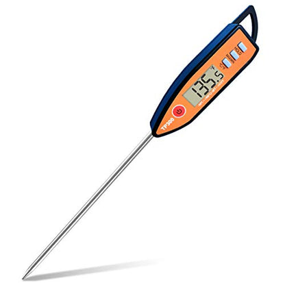 Digital Meat & Milk Thermometer - Instant Read Probe for Cooking, BBQ, Grill, Deep Fry, Roast & Baking - size: 23.1 x 2.5 x 1.5 cm
