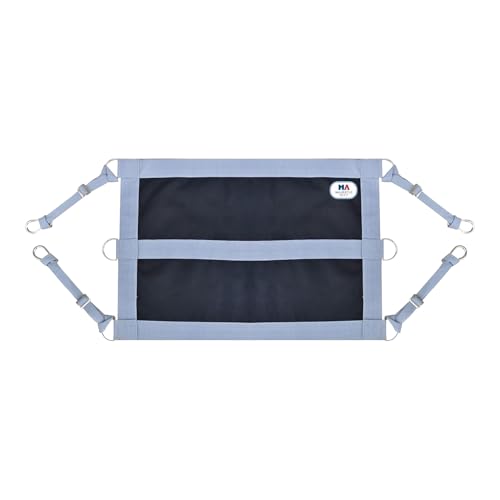 Majestic Ally 1200D 29"x19" Horse Stall Guard with Adjustable Straps and Hardware (Grey Black) - color: Grey Black