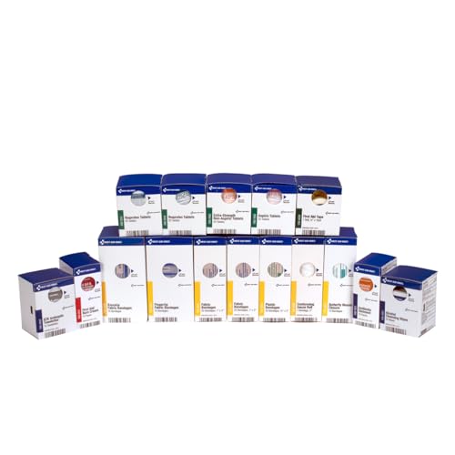 First Aid Only 700002 SmartCompliance 50-Person First Aid Kit Refill Supplies for Business, Worksite, and Home, 237 Pieces, Blue